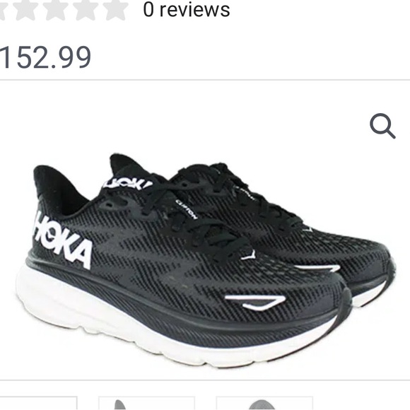 Hoka Other - HOKA CLIFTON BLACK / WHITE LACE-UP SNEAKERS 11.5 running active casual $155